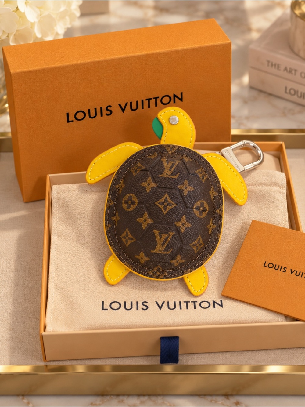 Yellow Turtle Keychain Pouch
